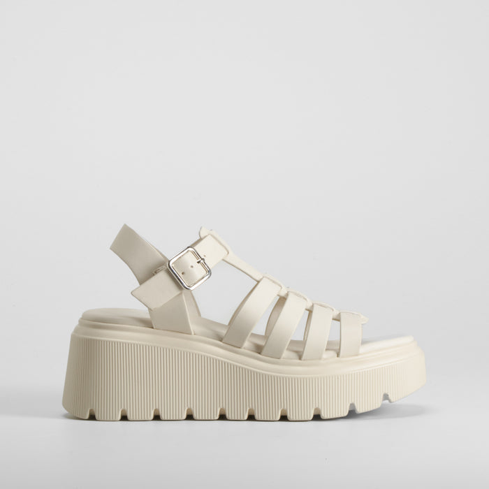 Sandalia cuรฑa chunky beige NYC