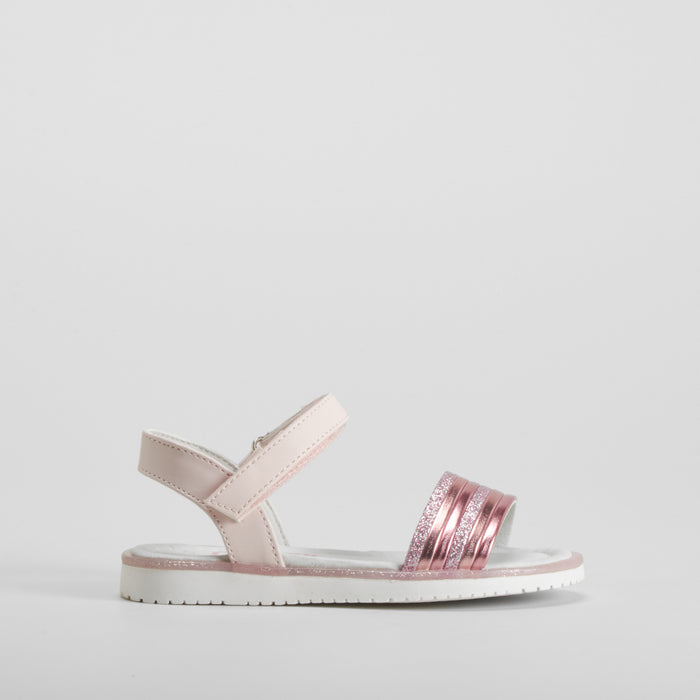 Sandalia multitiras metรกlico rosa OH GIRL