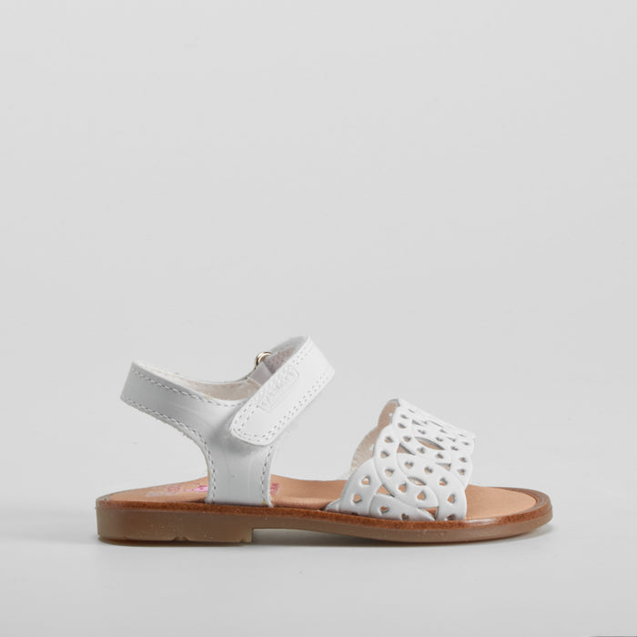 Sandalia bebรฉ piel blanca PABLOSKY