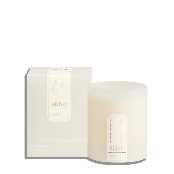Al.ive Soy Candle - Mango & Lychee