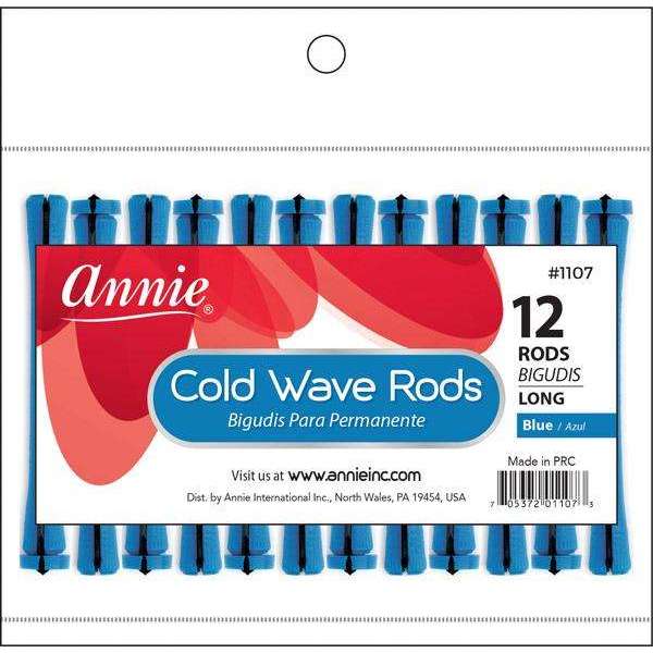 Annie Cold Wave Rods Long 1/4 Inch, 12 Count, Blue