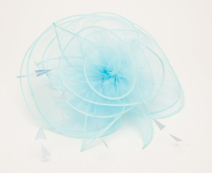 Aqua Blue Organza Fascinator - Franklins