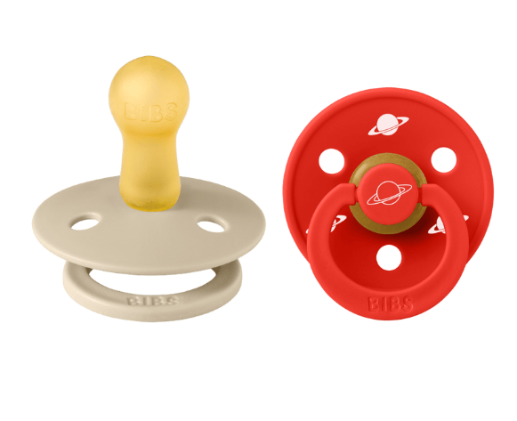 BIBS x Planet Nusa Pacifier Colour 2 PACK Latex Size 2 Vanilla Mix