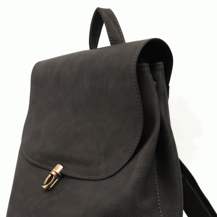 Black - Vegan Leather Colette Backpack
