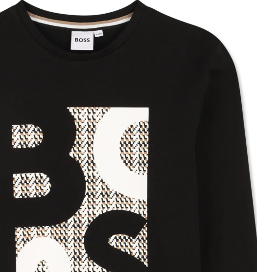 BOSS graphic-print long-sleeve T-shirt