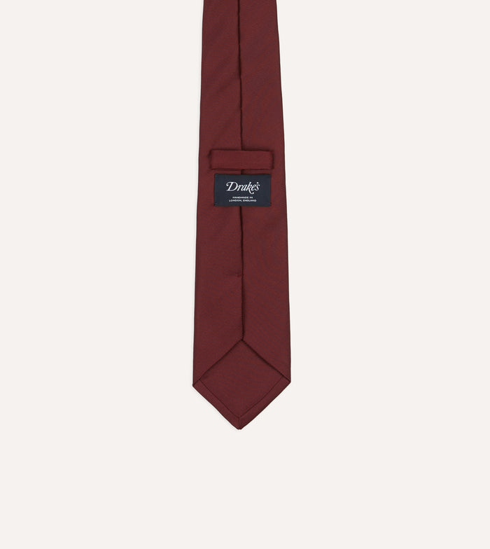 Burgundy 50oz Silk Twill Tipped Tie