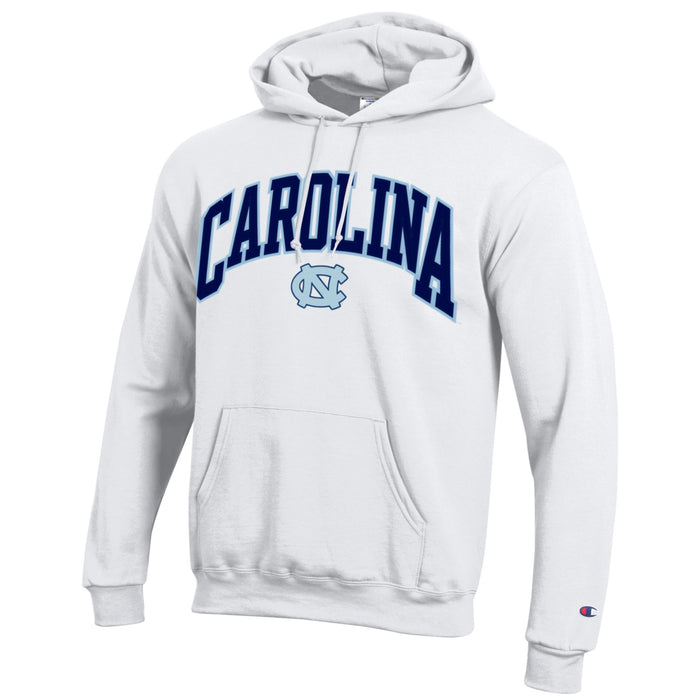 Carolina Tar Heels White Embroidered Hoodie by Champion