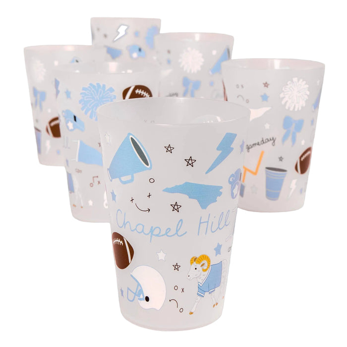 Chapel Hill Football Game Day 16oz Stadium Cups - Side View - Callie Danielle