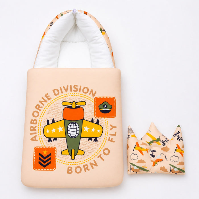 Cotton - Hooded Carry Nest - Peach - Airborne - 26