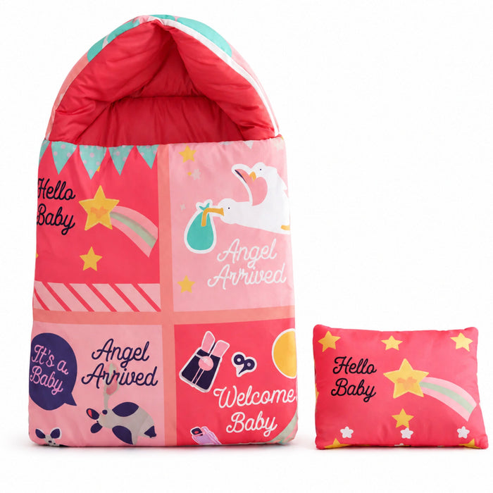 Cotton - Hooded Carry Nest - Pink - Angel Arrived - 26