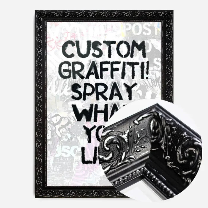 21x30cm | 8¼ x 11¾in / Black Ornate Frame