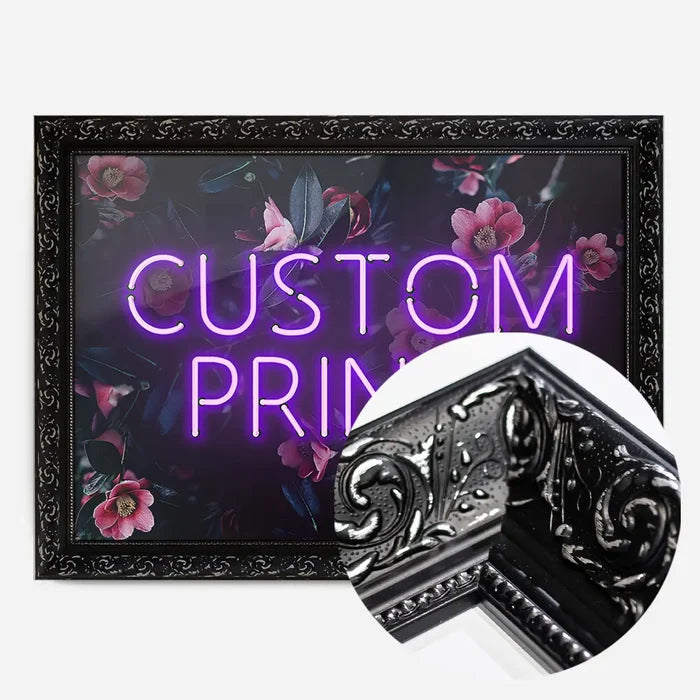 21x30cm | 8¼ x 11¾in / Black Ornate Frame