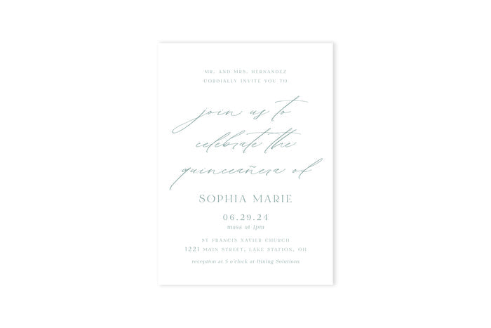 Elegant Script Quinceañera