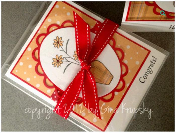 Gina K. Designs - Storage - Small Clear Boxes - 10 Pack. Perfect for greeting cards, candy, stamp sets and supplies and more. Holds 6-10 Greeting Cards with envelopes depending on how thickly layered and embellished you make your cards. Available at Embellish Away located in Bowmanville Ontario Canada.