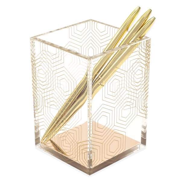 Miss Greene By Dress My Desk - Gold Art Deco Pen Holder