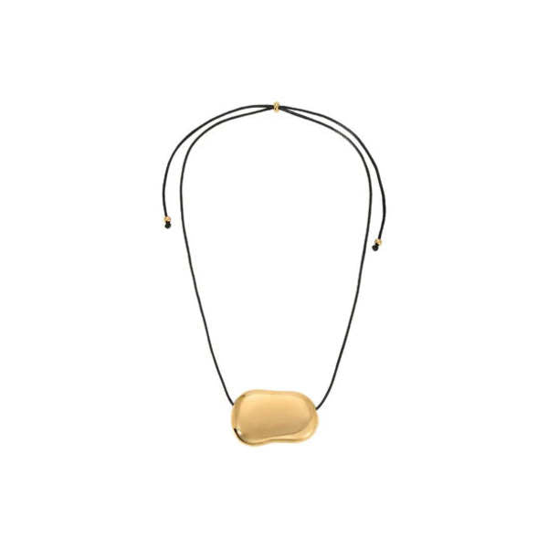 Heaven Mayhem Julia Necklace | Gold & Black Statement Cord Necklace