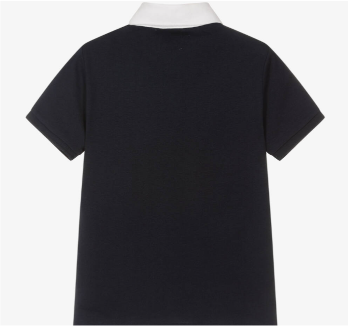 HUGO BOSS Boys Blue Cotton Polo Shirt