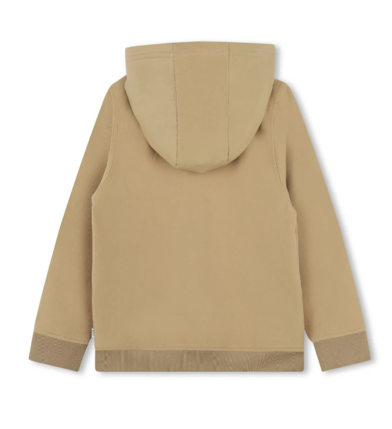 HUGO BOSS logo-embroidered zip-up hoodie