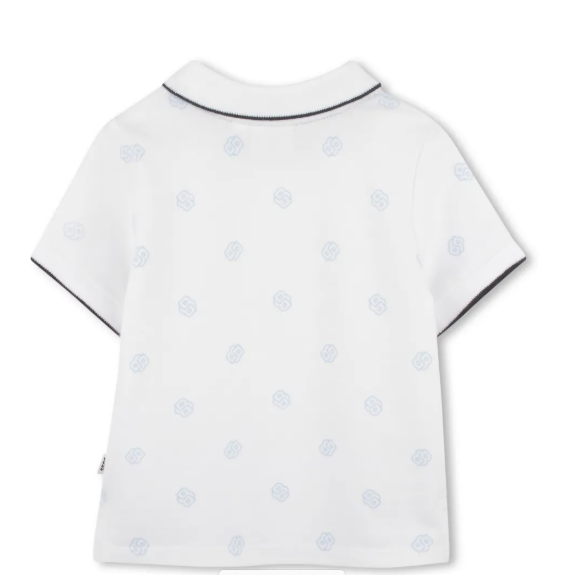 HUGO BOSS monogram-print polo shirt
