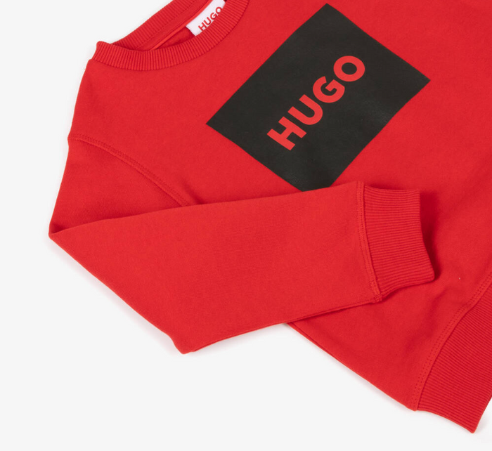 HUGO Red Cotton Sweatshirt