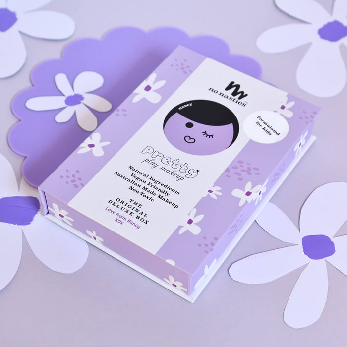 No Nasties Kids Natural Makeup Palette Kit in Nancy Purple, non-toxic kids makeup set made with natural ingredients.