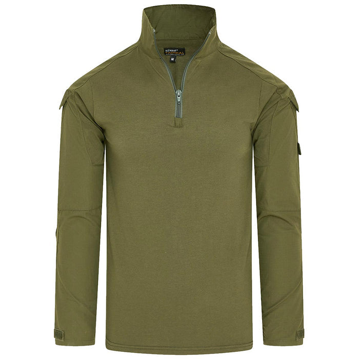 open quarter zip of kombat olive green spec ops ubacs