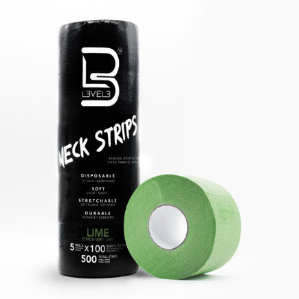 L3vel3 Neck Strips - Green - 5 Rolls 100 strips/Roll - Palms Fashion Inc.
