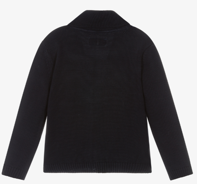 LAPIN HOUSE Boys Blue Knit Cardigan