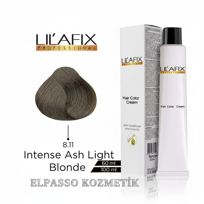 Lilafix Professional Hair Color Cream 8.11 Intense Ash Light Blonde 100ml