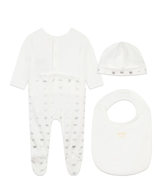 MICHAEL KORS logo-print cotton babygrow set