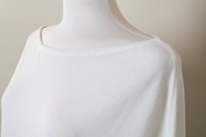 Loving Thread LUXE Organic Cotton Knit 5-Way Poncho Pullover Coverup By Viverano
