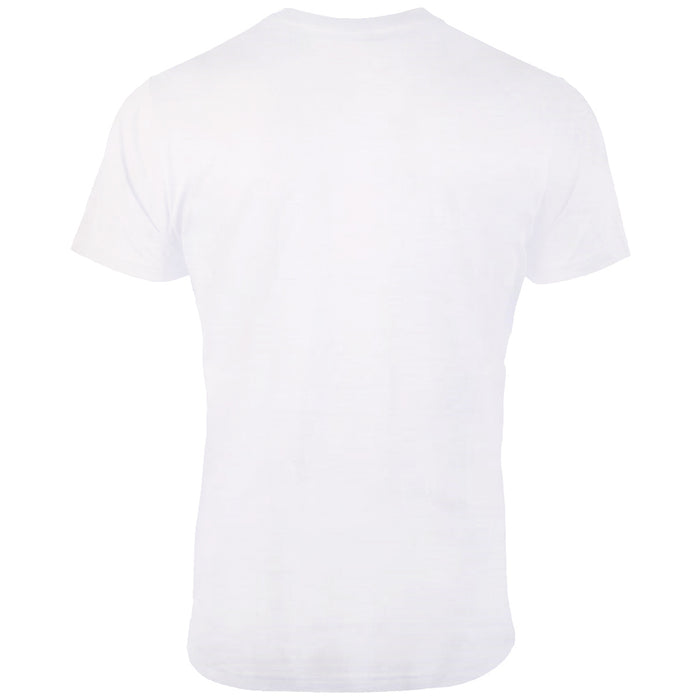 rear of white mil tec us style cotton t shirt