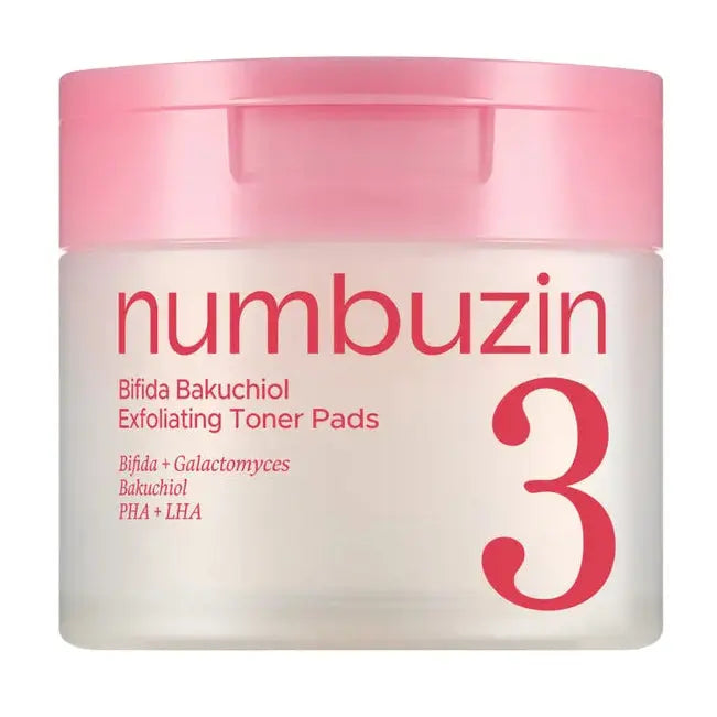 Numbuzin - No.3 Bifida Bakuchiol Exfoliating Toner Pads 70 pads