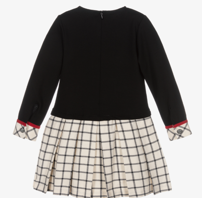 PATACHOU Girls Black & Ivory Dress