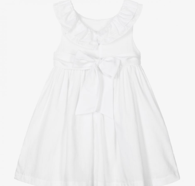 PATACHOU white smocked cotton dress