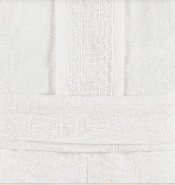 PAZ RODRIGUEZ Baby Boys Ivory Linen Buster Suit