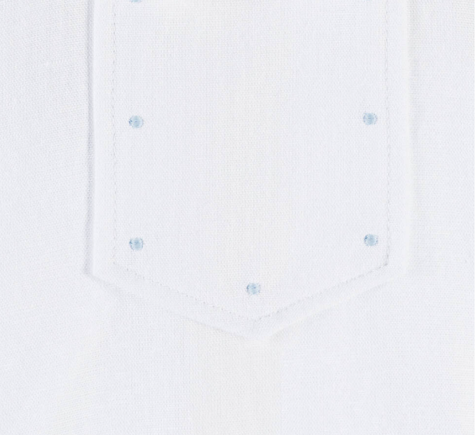 PAZ RODRIGUEZ Baby Boys White Cotton & Linen Shorts Set