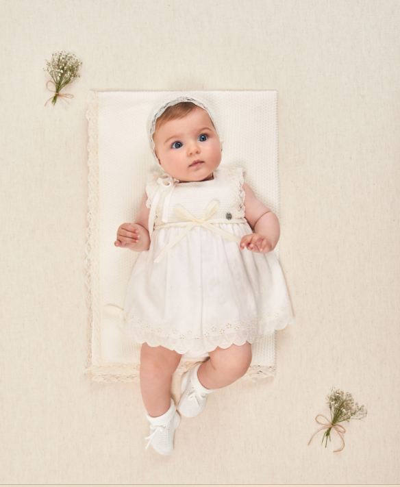 PAZ RODRIGUEZ embroidered tulle baby dress