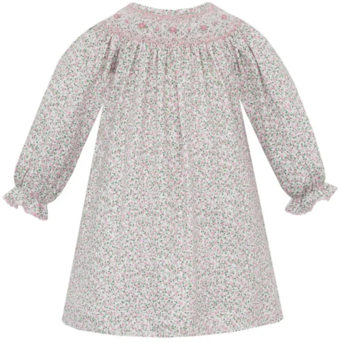 Petit Bebe Pink Knit Liberty Floral L/S Dress