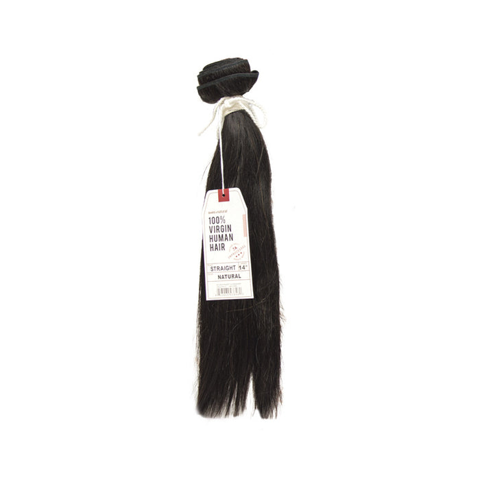 Sensationnel Virgin Remi straight hair extensions 14 inch natural black smooth strands