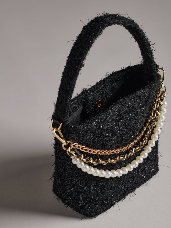 Shiraleah Annie Top Handle Bucket Bag, Black