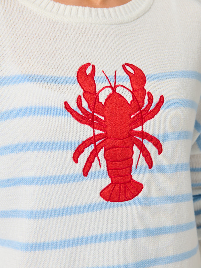 Shiraleah Lobster Relaxed Fashion Fit Sweater, White SMALL
