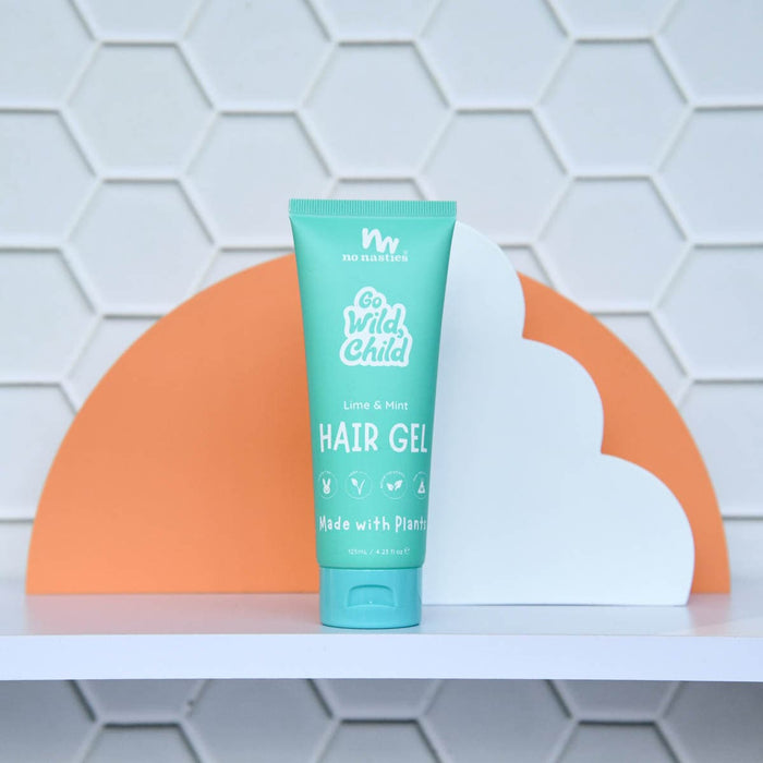 125ml tube of No Nasties Slick Kids Hair Gel made with natural, plant-based ingredients.