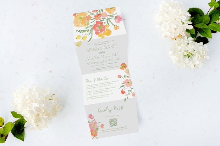 Spring Painting Tri Fold Invitation
