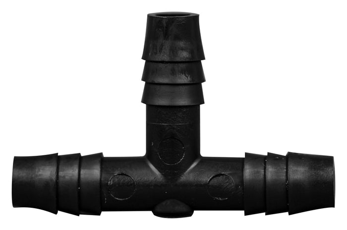 3/8" Hose Barb T Connector - Polyethylene Fitting (100/pk) - for Laboratory Tubing | img_1 | Foxx Life Sciences Global | shopfls.com