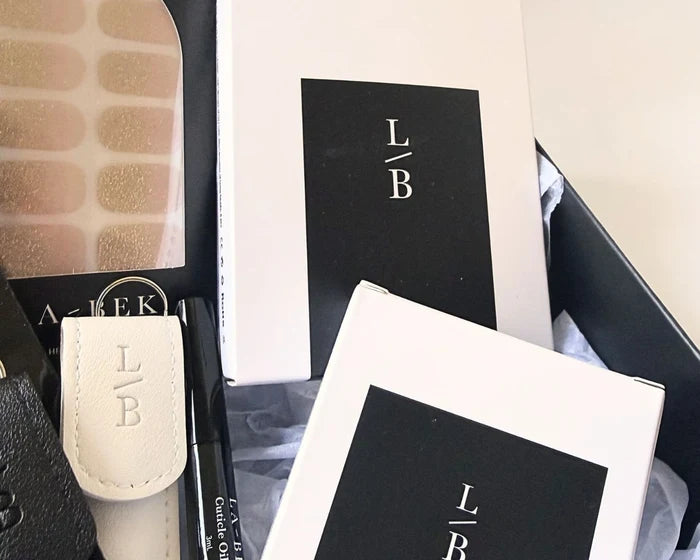 The Bold Edit gift set, contents laid out, alternate view