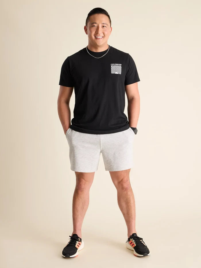 The Five Thighs (Non Pocket Graphic T-Shirt) - Black - Image 4 - Chubbies Shorts