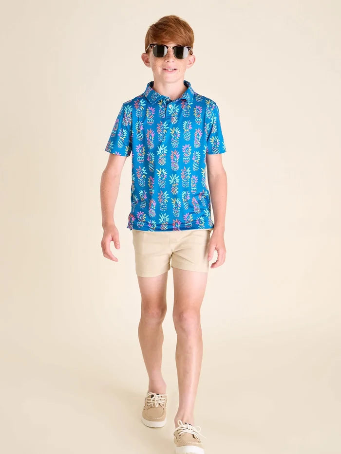 The Pineapple Sketch (Boys Performance Polo) - Image 8 - Chubbies Shorts