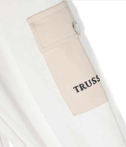 TRUSSARDI logo-embroidered cotton track pants