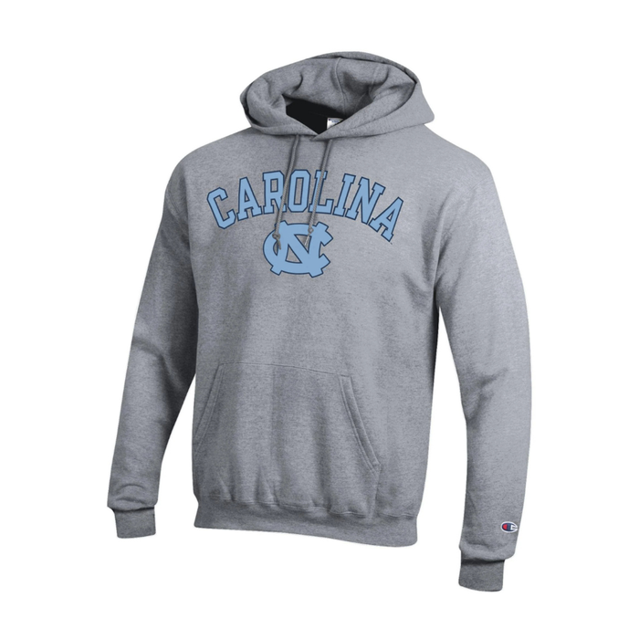 UNC Basic Grey Hoodie Sweatshirt by Champion - Main View - Champion